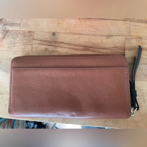 Kate Spade Leroy Street Saddle Brown Wallet $198 - Picture 3 of 5